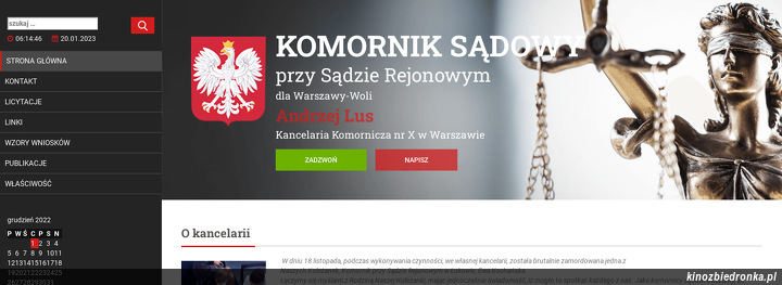 Komornik Sądowy przy Sądzie Rejonowym dla Warszawy-Woli Andrzej Lus